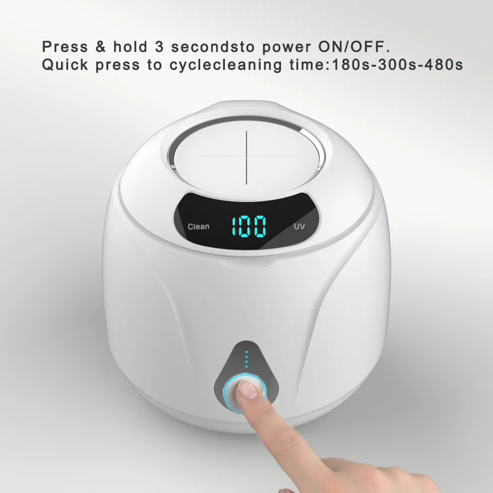 Ultrasonic Cleaner 180ml | Jewelry, Retainer & Makeup Brush
