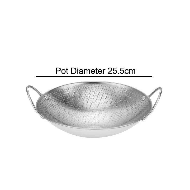 Stainless Steel Honeycomb Non-Stick Skillet with Handle
