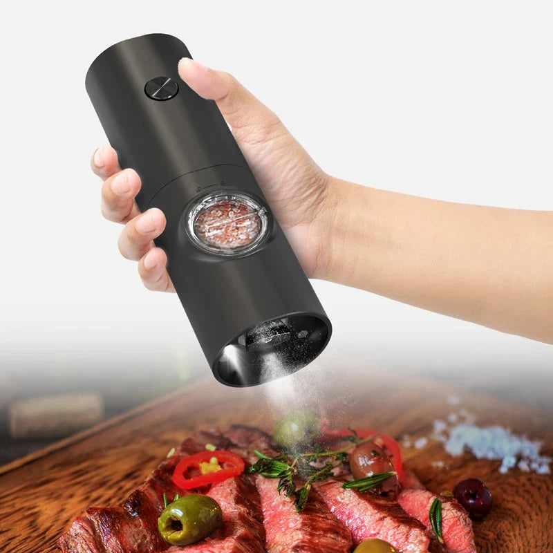CLITON Electric Salt & Pepper Grinder Set with LED Light