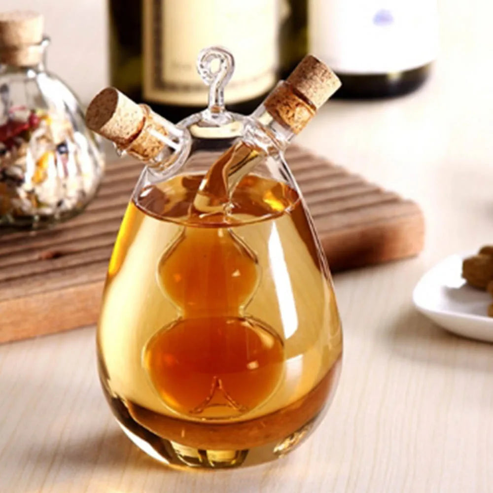 Glass 2-in-1 Olive Oil & Vinegar Dispenser Bottle 350ml