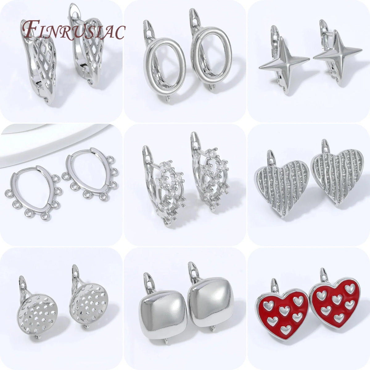 18K Gold Plated Zircon Huggie Earring Findings | DIY Jewelry