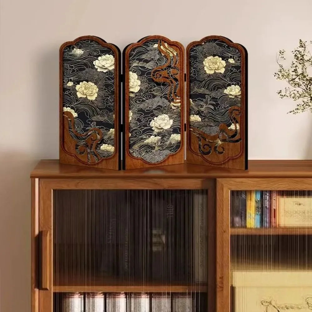 Miniature Folding Screen 1:12 Scale – Chinese Retro Dollhouse