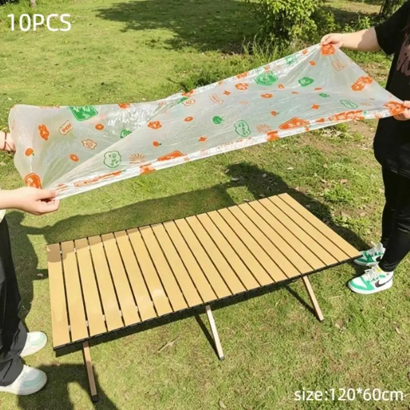 10-Pack Disposable Plastic Tablecloths – Waterproof & Oil-Proof