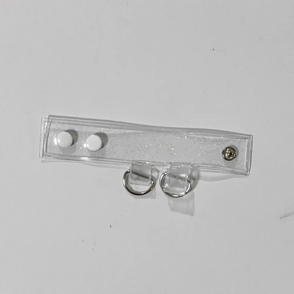 2pcs Transparent PVC Bag Strap Extension Buckle Clip