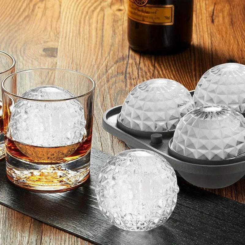 Large Silicone Sphere Ice Mold – Crystal Ball Whiskey Gift