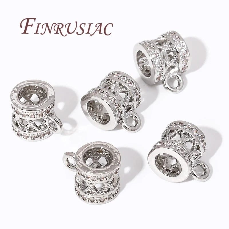 18K Gold Plated Zircon Pendant Bail Connectors | DIY Jewelry