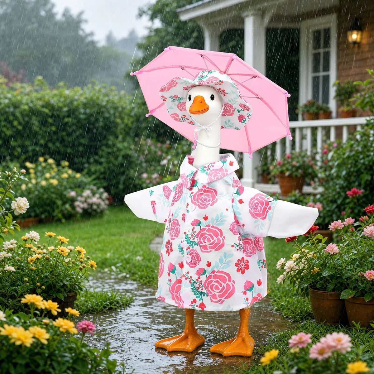 Porch Goose Raincoat Outfit Set – Hat, Umbrella & Clothes