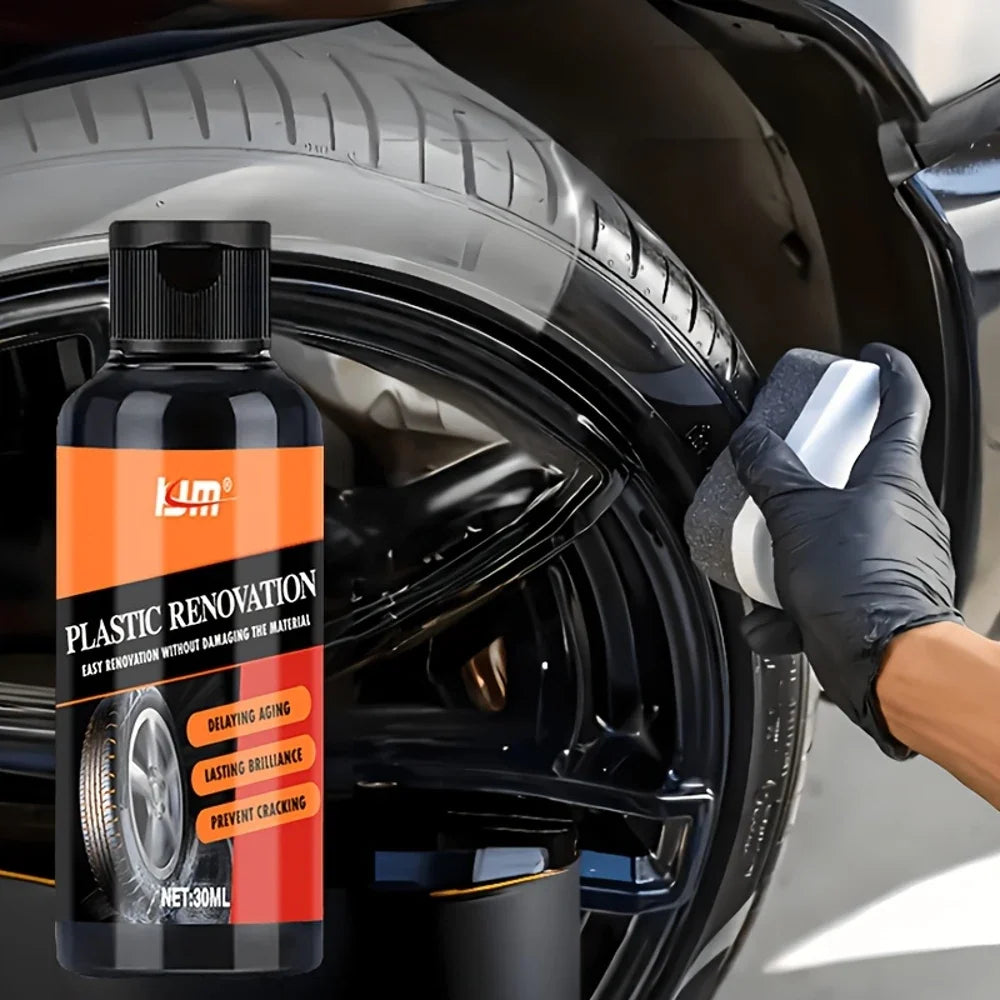 KJM Liquid Tire Shine Kit – Black Enhancer & Anti-Aging Formula