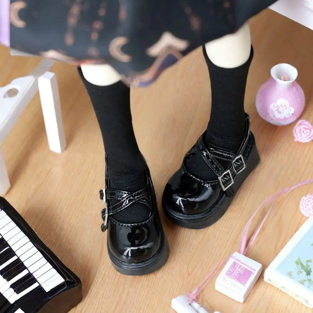 PU Leather High Heel Shoes for 1/3 & 1/4 BJD Dolls 45/60cm