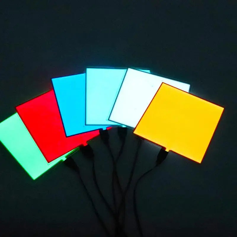 EL Flexible Electroluminescent Sheet 10x10cm Cuttable DIY 12V