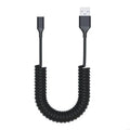 Coiled USB-A to USB-C Adapter Cable | Retractable 44–150cm