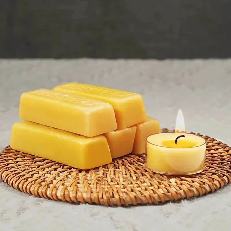 Pure Beeswax Blocks 4/8 Pcs – Natural Candle & DIY Craft Wax