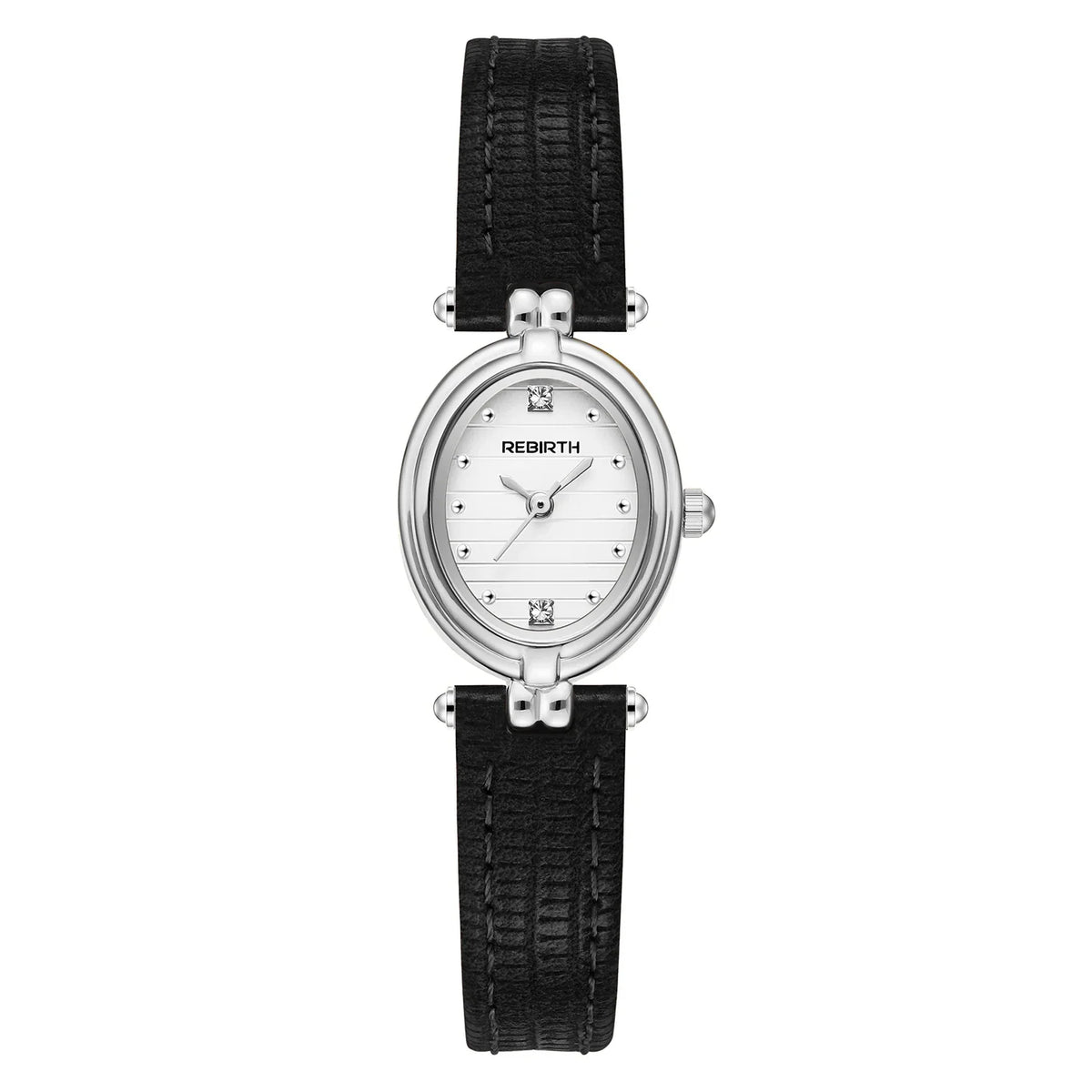 REBIRTH Women's Quartz Watch – Elegant Leather Band, Alloy Case