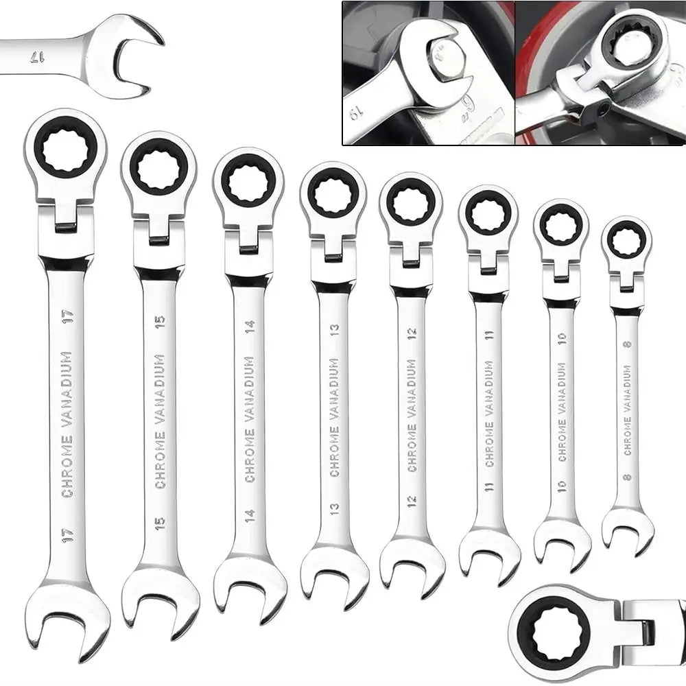 Dual Head 72-Tooth Ratchet Wrench Quick Release 6–22mm CR-V