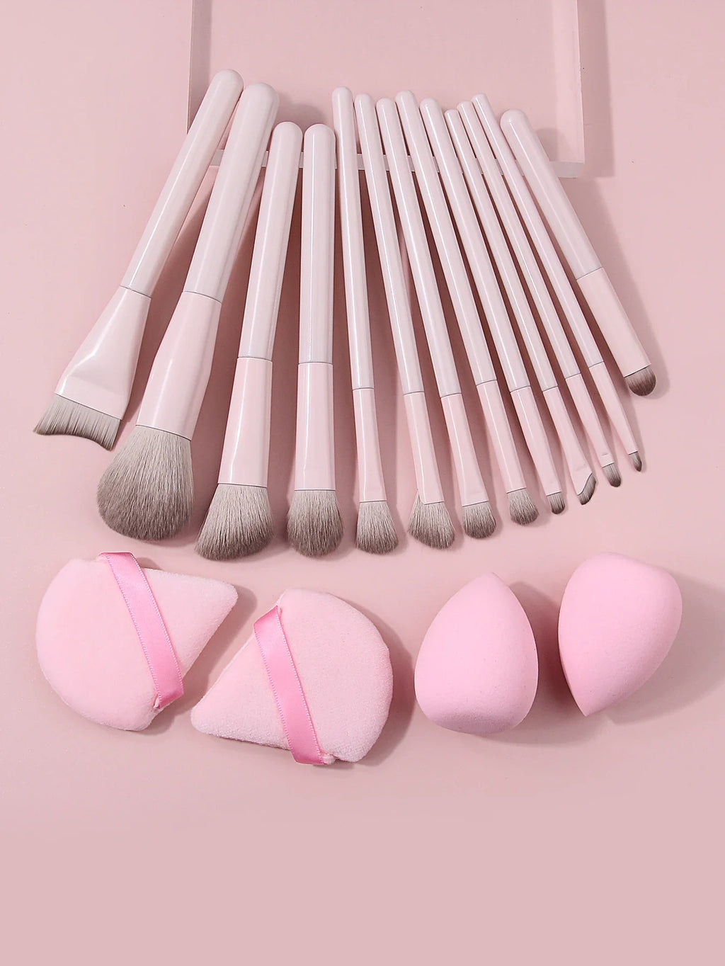 17PCS Soft Fluffy Makeup Brush Set with Powder Puff & Sponge