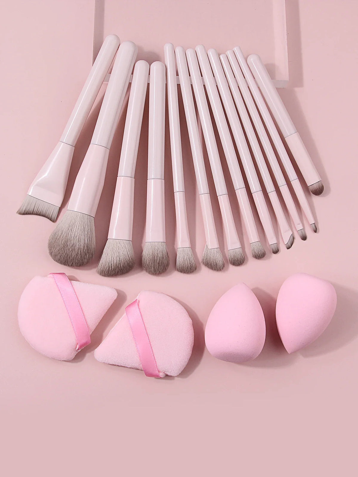17PCS Soft Fluffy Makeup Brush Set with Powder Puff & Sponge