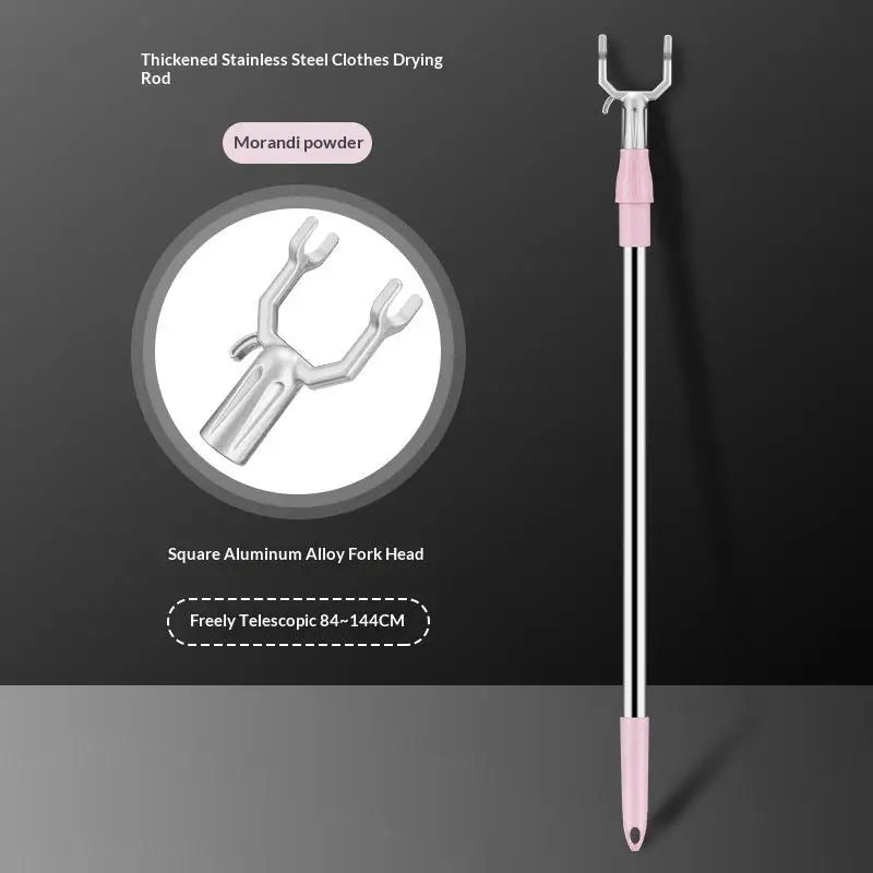 Telescopic Clothes Drying Pole – Adjustable Laundry Fork 83–143cm