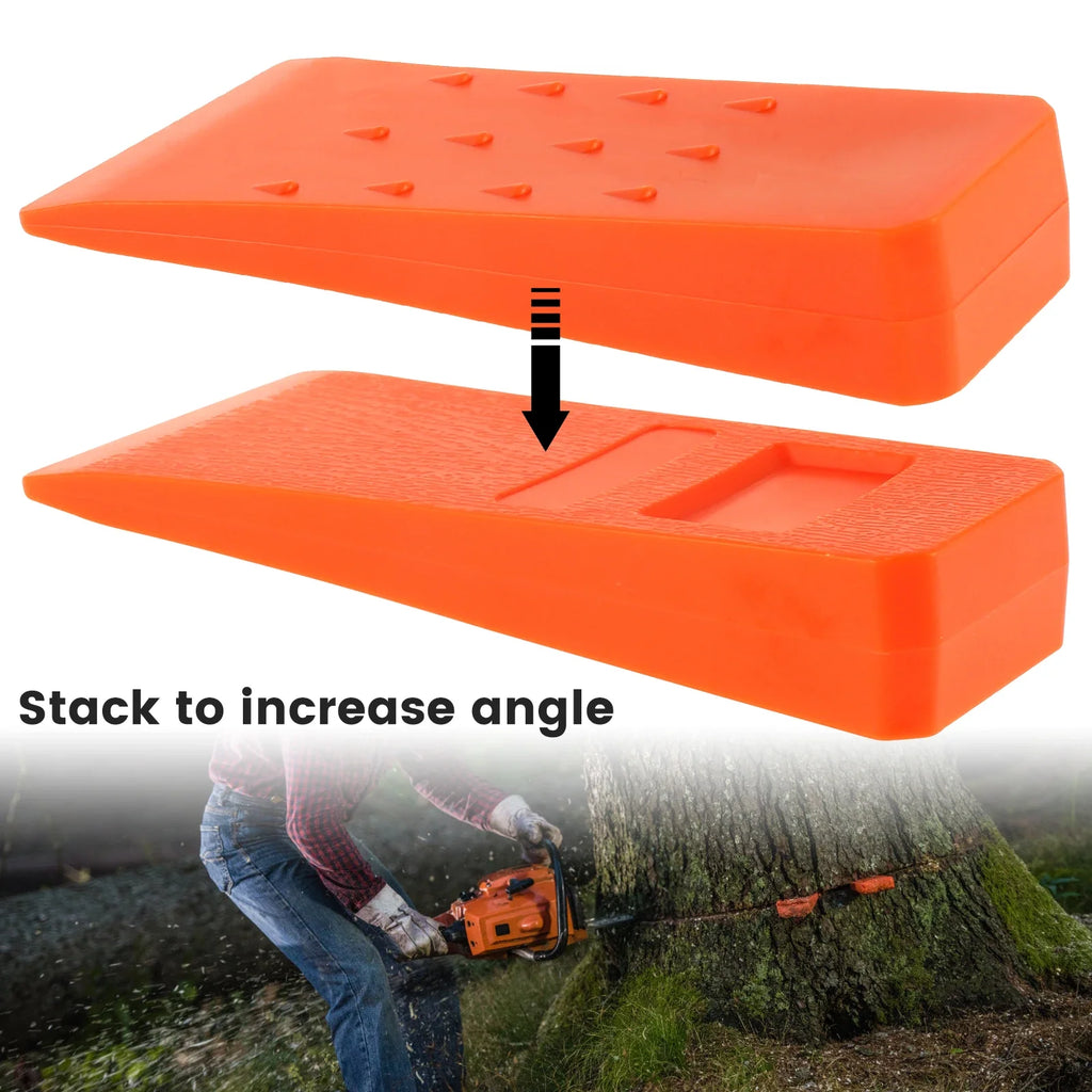 3-Pack Plastic Felling Wedges for Safe Tree Cutting & Logging