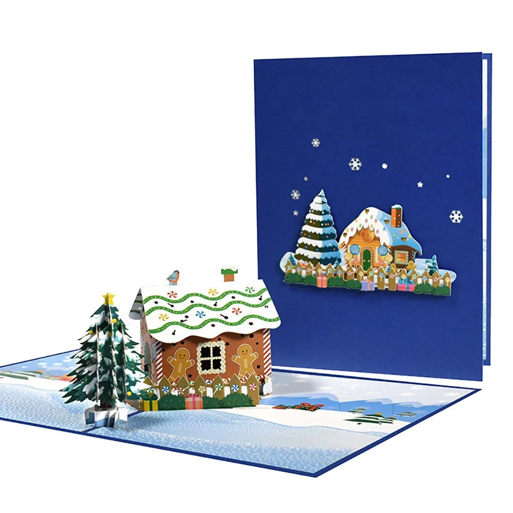 3D Pop-Up Christmas Cards with Envelope – Cartoon Santa