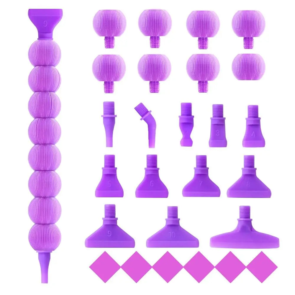 5D Diamond Painting Pen Kit – 12 Replacement Pen Tips & Clay