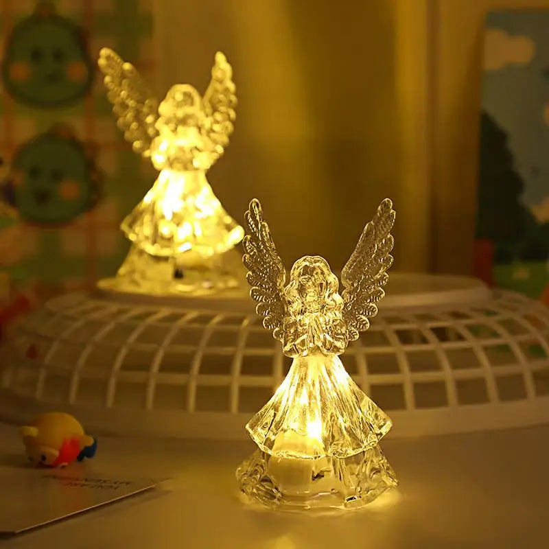 Nordic Angel LED Night Light | Colorful 3D Desk Figurine Lamp