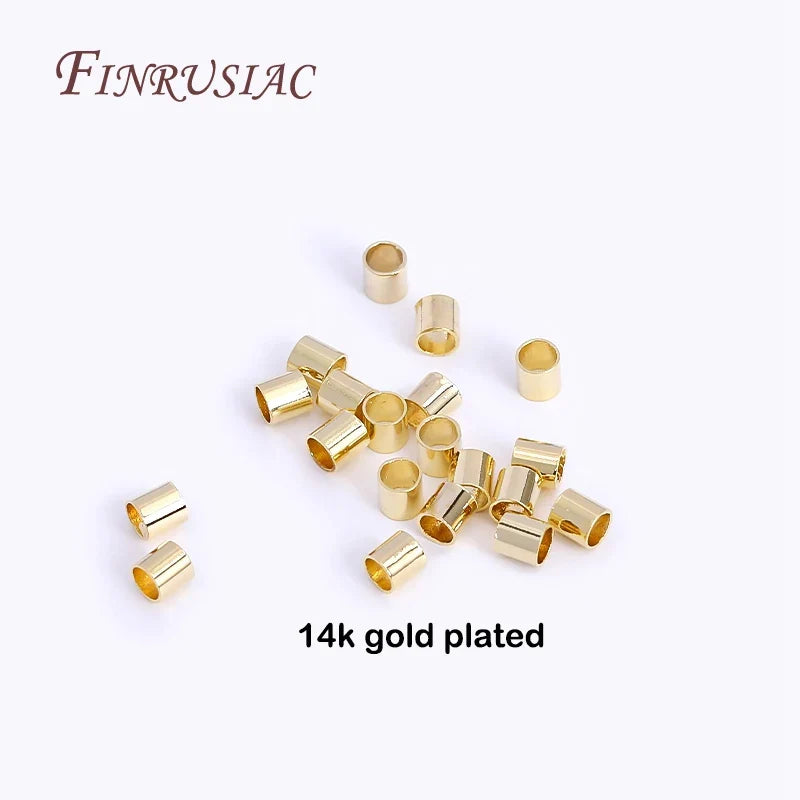 14K/18K Gold Plated 2mm Tube Crimp Beads – Jewelry Findings
