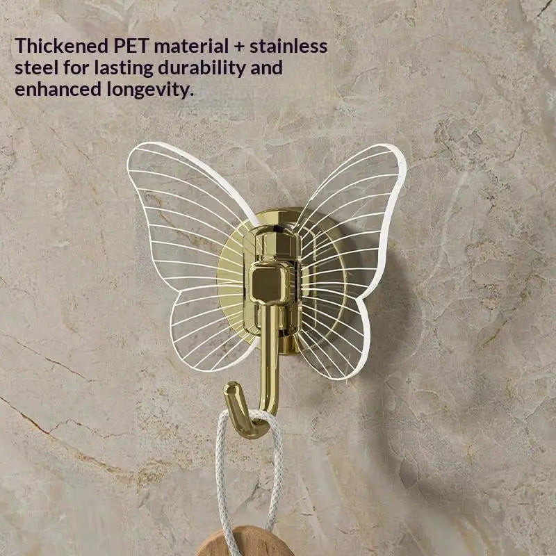 Butterfly Self-Adhesive Wall Hook No Drill – Strong 5kg Hold
