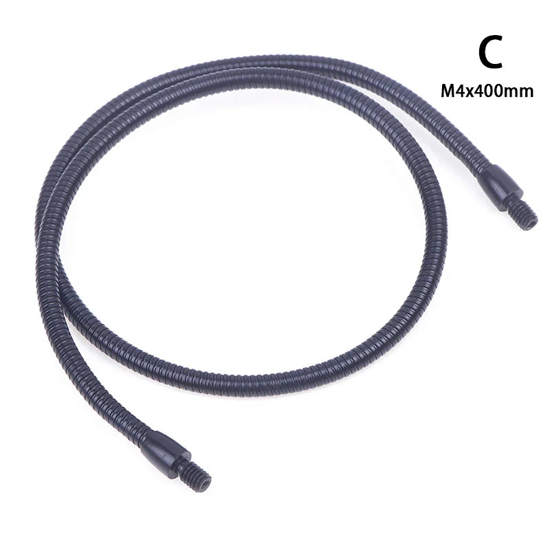 M4 Flexible Gooseneck Microphone Hose – Black & Silver, 10–40cm