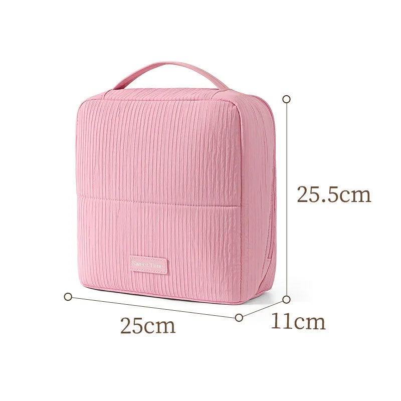 Vertical Makeup Brush Bag & Travel Organizer with Mirror