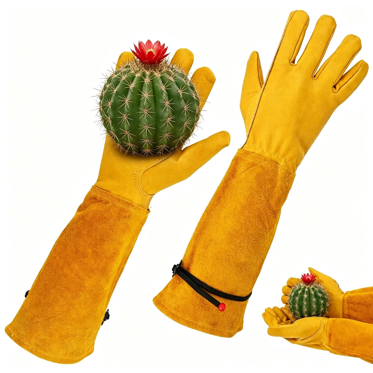 Toorise Long Leather Gardening Gloves – Thorn Proof, Elbow