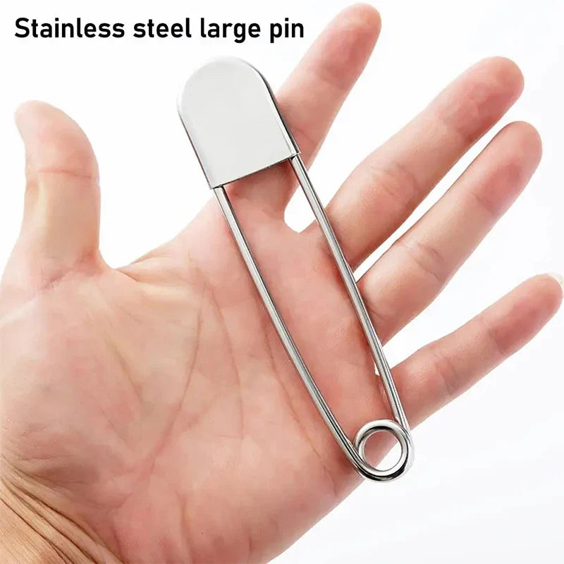 Large Stainless Steel Safety Pin 12.8cm – DIY Sewing Tool