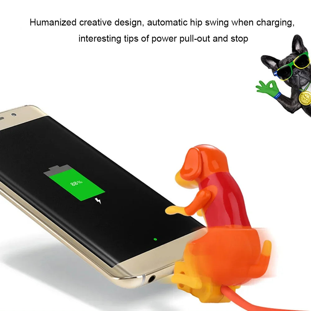 Funny Dog USB Charging Cable – Micro USB, Type-C & Lightning