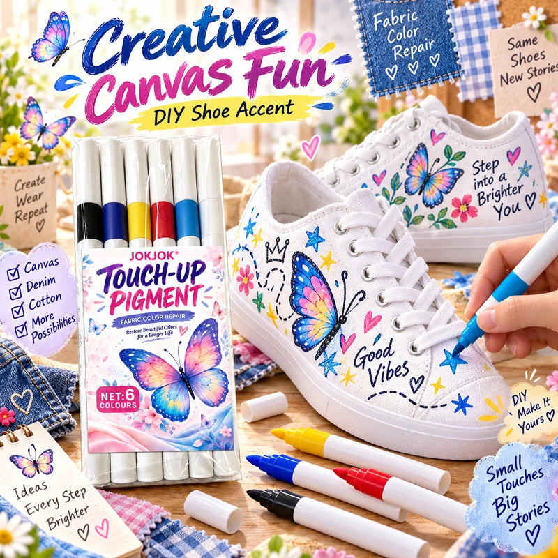 6-Color Acrylic Marker Set – Water-Based Quick-Dry Art Pens
