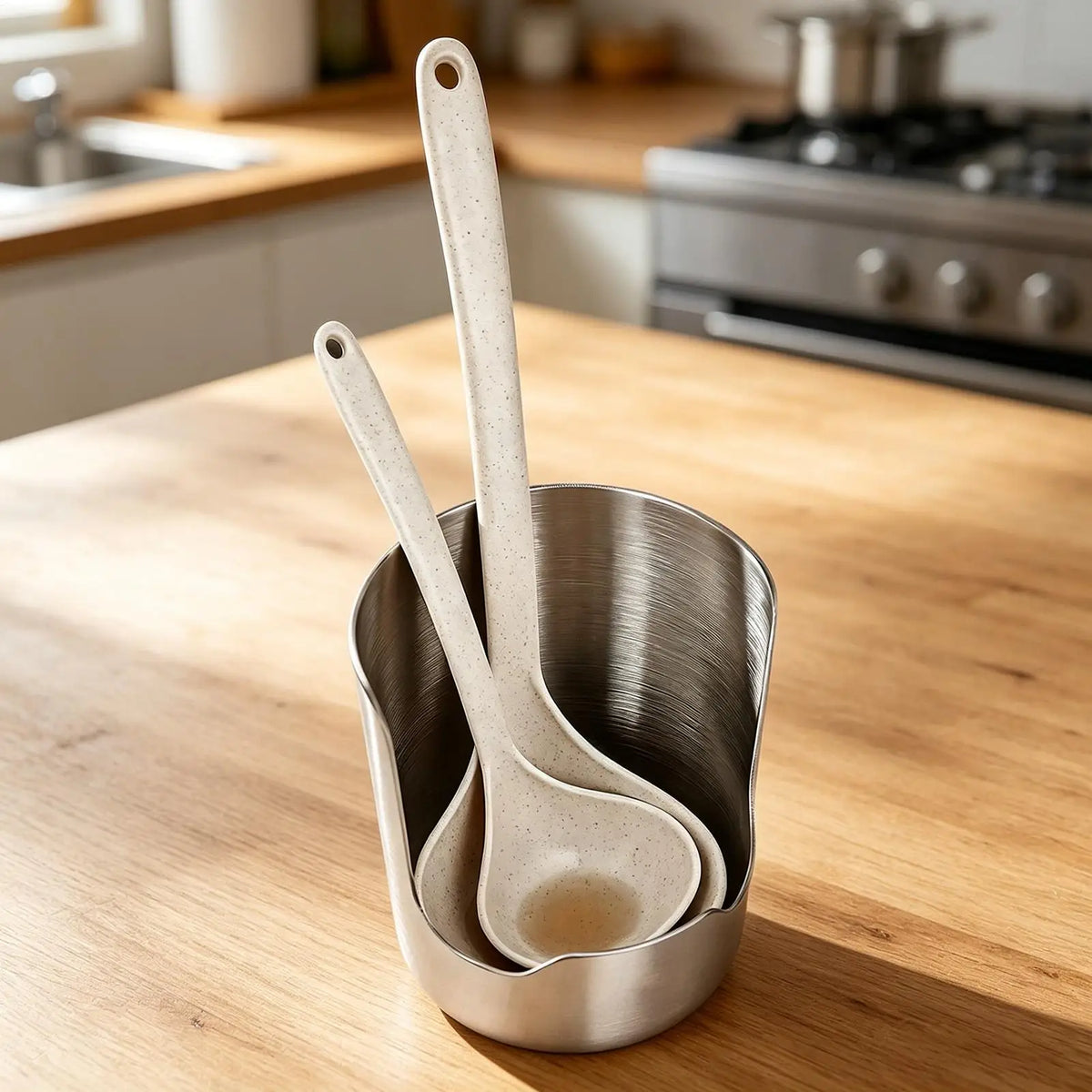 Stainless Steel Pot Lid & Utensil Holder | Kitchen Organizer