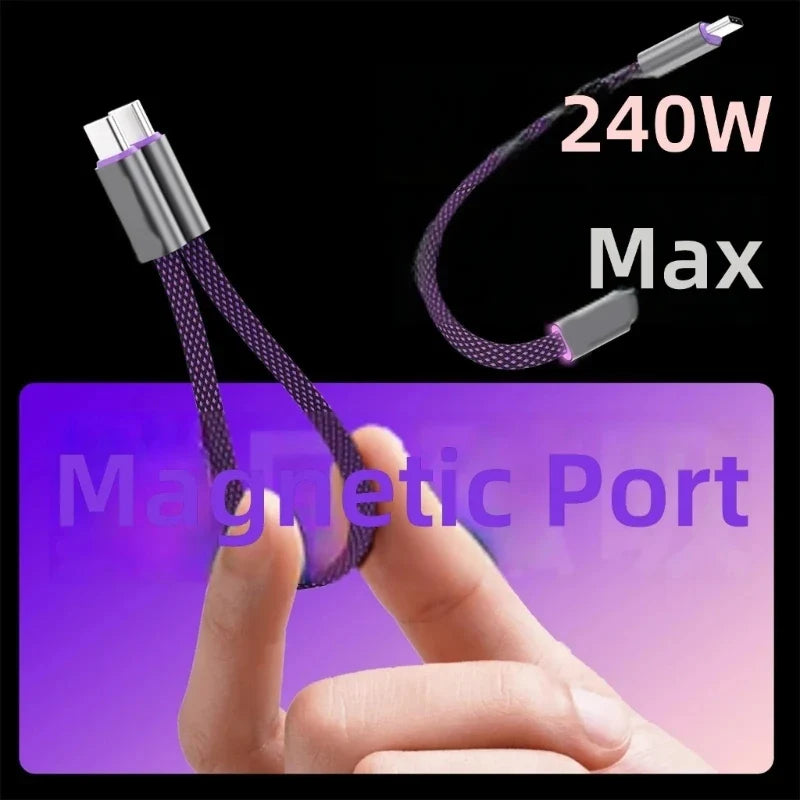 PD3.1 240W USB-C Fast Charging Cable with Flip Wire Holder