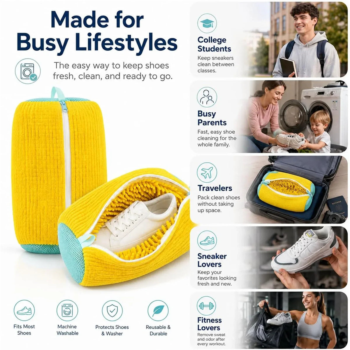 Shoe Washing Bag – Durable Mesh Laundry Bag for Sneakers