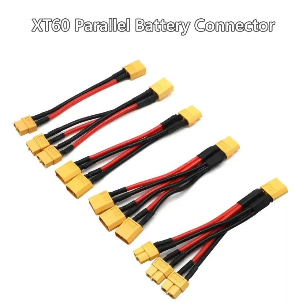 XT60 Parallel Battery Connector 14 AWG Male Female Plug – 10cm