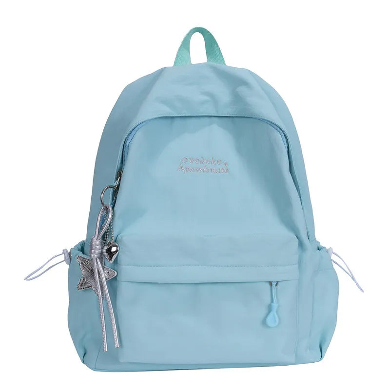Nixie Women's Lightweight Solid Color Nylon School Backpack