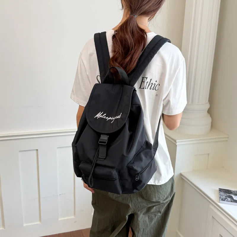 Japanese Canvas Backpack – Waterproof School & Travel Bag