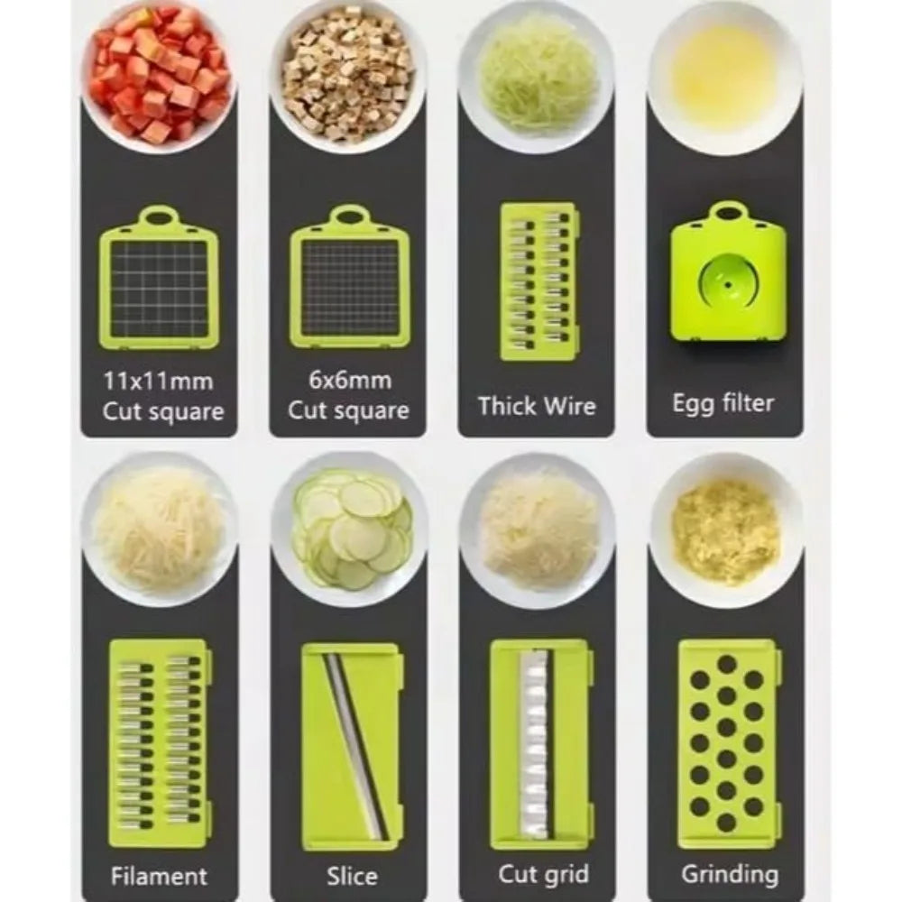 16-in-1 Vegetable Chopper Slicer Dicer Grater – Stainless Steel