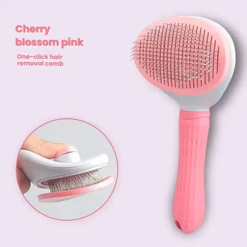 Pet Hair Remover Grooming Brush – Dog & Cat Detangling Comb