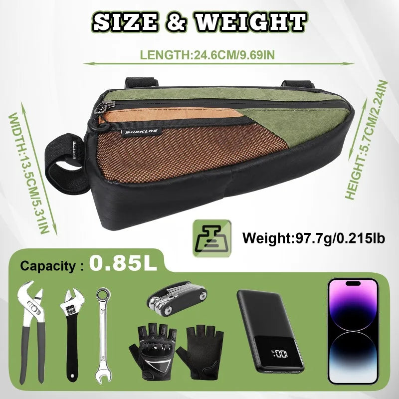 BUCKLOS Waterproof Bike Frame Triangle Bag – Ultralight
