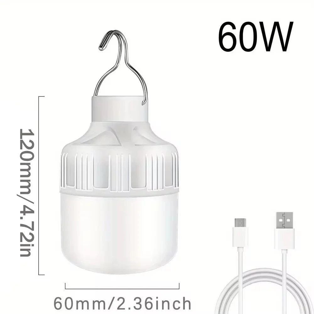 USB Rechargeable LED Camping Bulb – Portable Hanging Tent Light