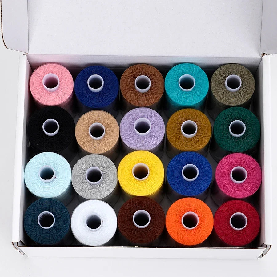 20-Piece Polyester Sewing Thread Kit – 1000 Yards Each