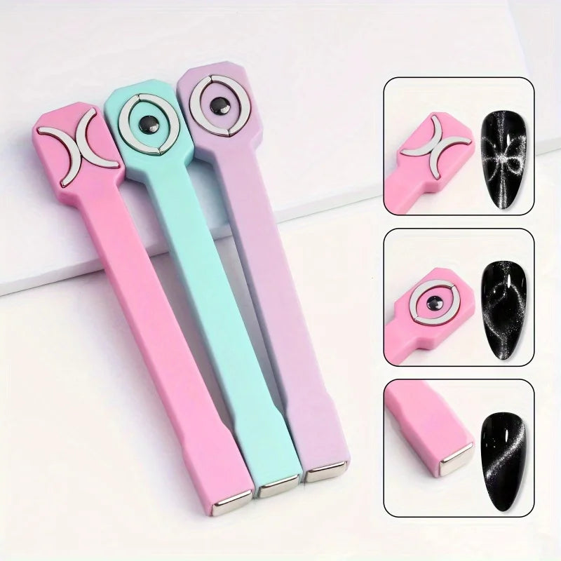 3-in-1 Magnetic Nail Rod for Cat Eye UV Gel Manicure Tool