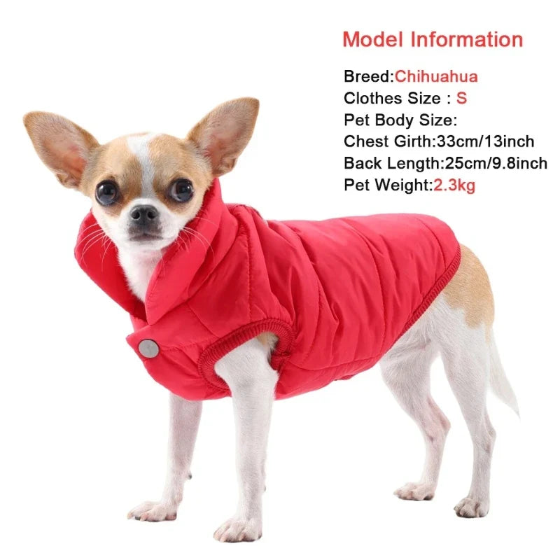 Waterproof Winter Fleece Dog Coat for Small Dogs & Cats