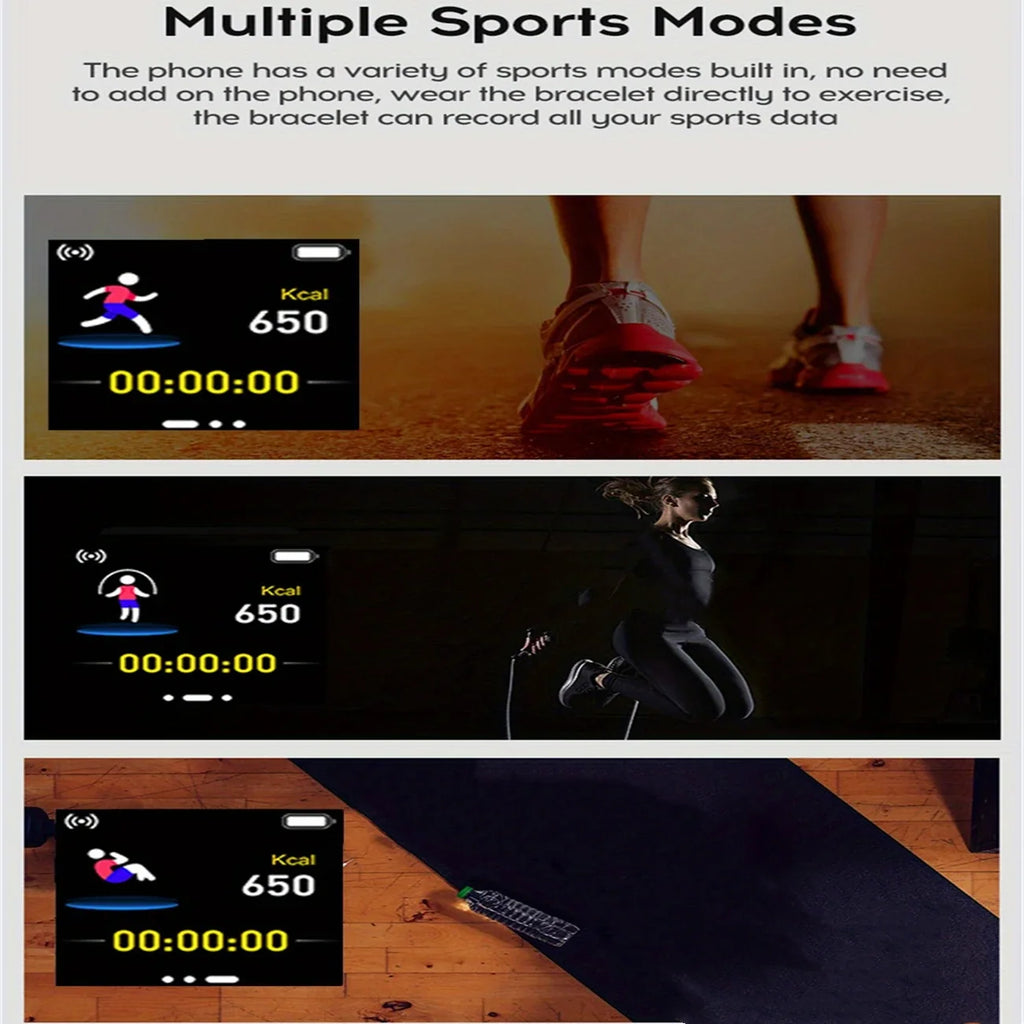 Smart Watch Fitness Tracker – Bluetooth Music & Heart Rate Monitor