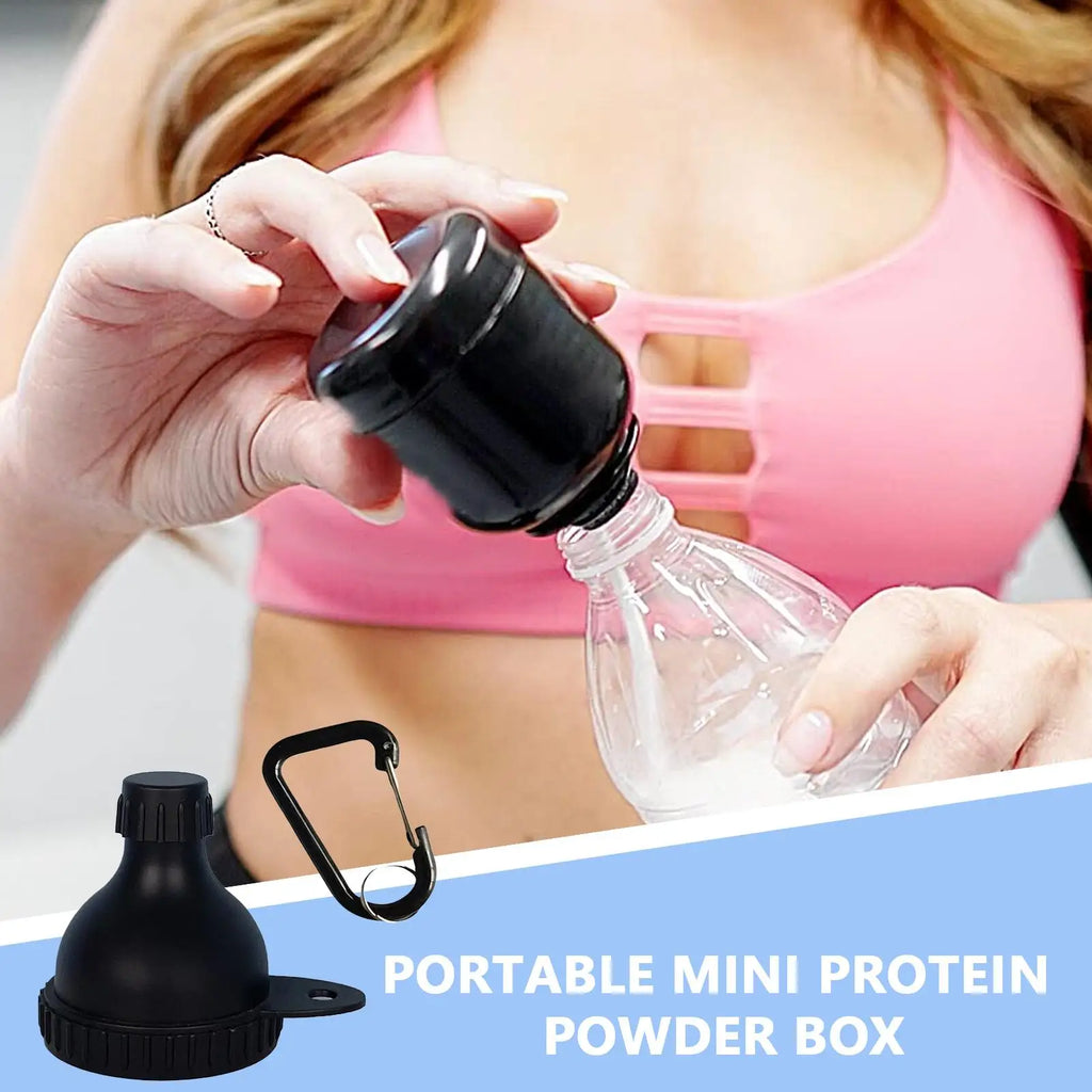 50ml Protein Powder Funnel with Carabiner | Leak-Proof Travel Container