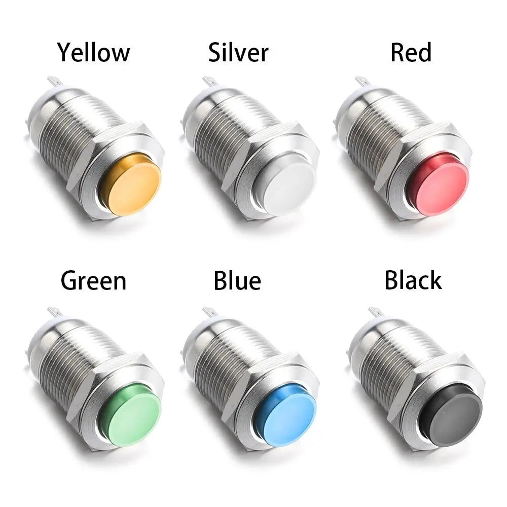 12mm Waterproof Momentary Metal Push Button Switch 250V