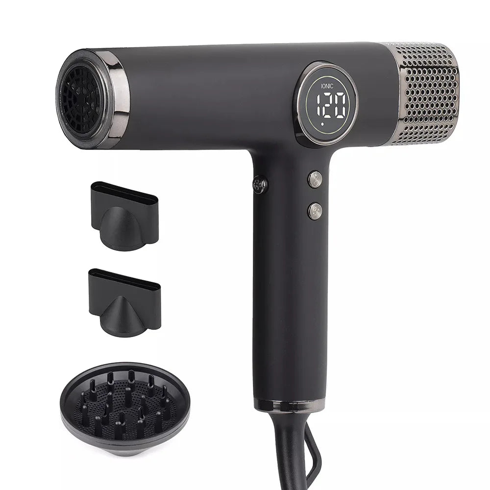 1800W Ionic Hair Dryer 110,000 RPM Brushless Motor & 5 Attachments